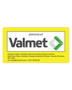 150x80mm Serviced By Valmet Labels 