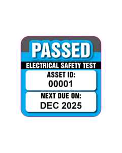 25x25mm December 2025 Passed Safety Test Labels
