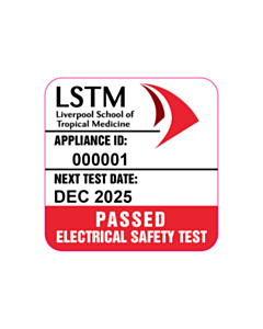 25x25mm December 2025 LSTM Pat Test Labels