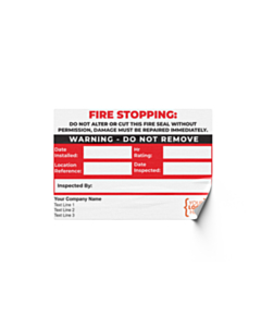 Custom Fire Stopping Labels