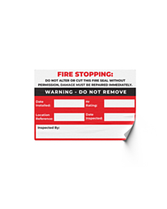 Fire Stopping Labels 95x65mm