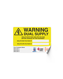 Personalised Dual Supply Labels 95x65mm