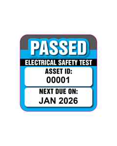 25x25mm January 2026 Passed Safety Test Labels