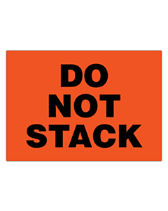A4 Orange Do Not Stack Labels