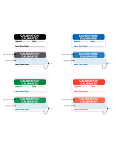 35x15mm Motion Components Calibration Labels - 4 Sorts