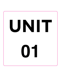 100x100mm Springleaze Unit Number Labels