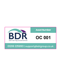 70x30mm BDR Group Phone Number Asset Labels (01206 225893)