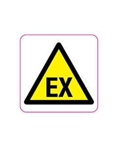 25x25mm "EX" Warning Labels 