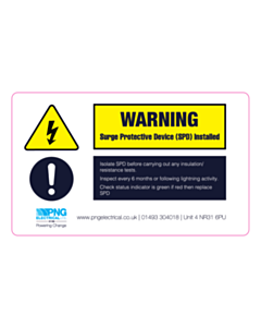 100x60mm PNG Electrical SPD Labels