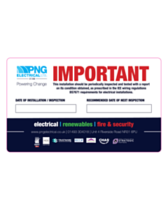 115x70mm PNG Electrical Testing Labels