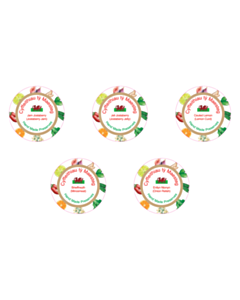 40mm Diameter Cyffeithiau Labels