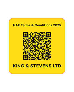 40x40mm King and Stevens Terms and Conditions QR Labels 