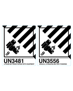 120x100mm UN3556 / UN3481 Battery Labels