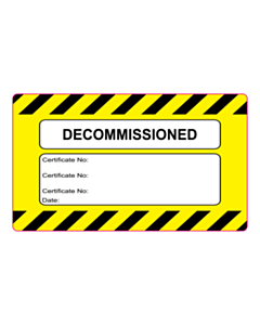 120x70mm Decommissioned Labels