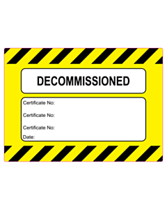 245x175mm Decommissioned Labels