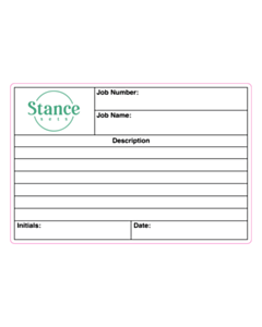 150x100mm Stance Sets Job Labels