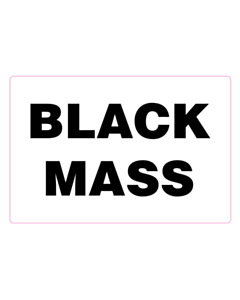150x100mm Black Mass Labels 