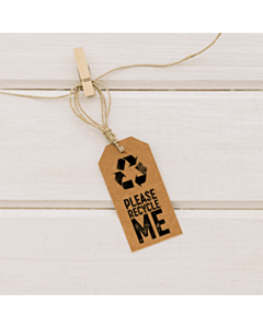Please Recycle Me Kraft Swing Tags 70x35mm