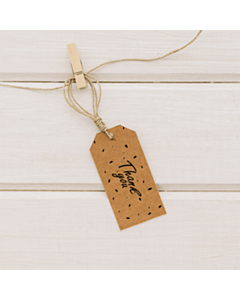 Thank You Kraft Swing Tags 70x35mm