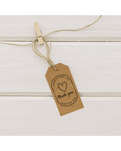 Handmade With Love Kraft Swing Tags 70x35mm