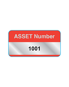 40x20mm Inovad Aluminium Asset Number Labels