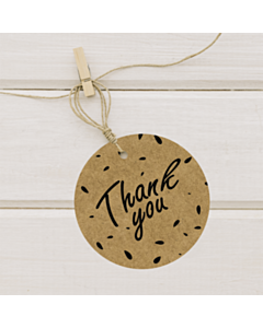 Thank You Kraft Swing Tags 50mm Diameter