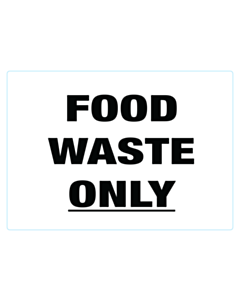 210x148mm Food Waste Only Labels 