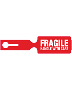 Fragile Handle With Care Loop Through Tags 254x61mm