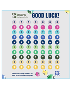 148x148mm Good Luck Number Sheet Labels