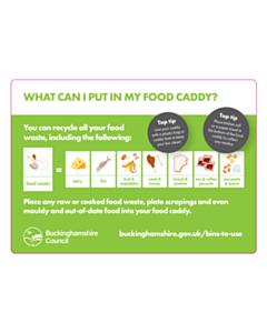 148x105mm Buckinghamshire Council Food Caddy Labels 