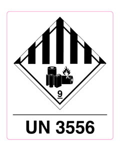 100x120mm One Rehab UN3556 Labels