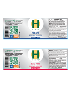 150x50mm Healthcare International HEMPE Gel Labels - 2 Sorts 