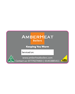 63x33mm AmberHeat Serviced On Labels