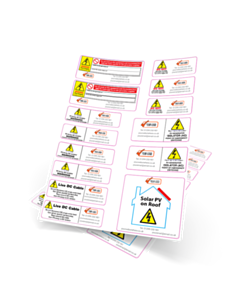 Custom Solar PV Installation Labels