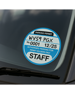 Custom Windscreen Permit Labels 