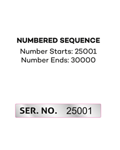 50x8mm Serial Number Labels