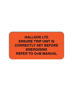 40x20mm Hallson Trip Unit Labels 