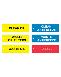 Waste Tags - 6 Sorts