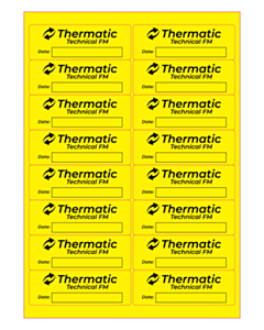 A4 Yellow Thermatic Sheet Labels