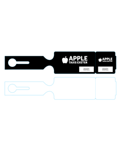 304x61mm Black Apple Central Taxis Luggage Tags
