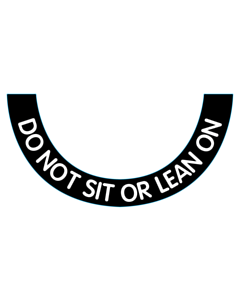 210x105mm Do Not Sit or Lean on Labels 