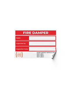 Personalised Fire Damper Inspection Labels