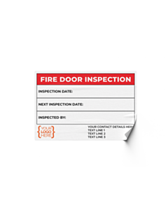 Personalised Fire Door Inspection Labels