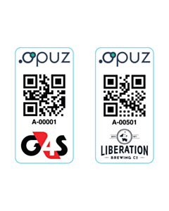 50x25mm Opuz QR Asset Labels - 2 Sorts 