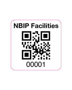 30x30mm NBIP QR Code Asset Labels 