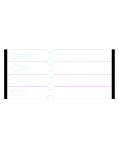180x20mm Self-Tie Loop Lock Labels with Reg Marks 