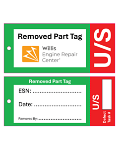 180x80mm Willis Engine Repair Tags