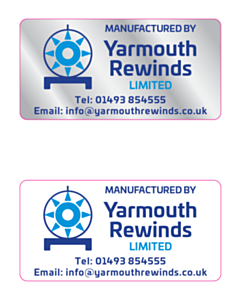70x35mm Manufactured By Yarmouth Rewind Labels 