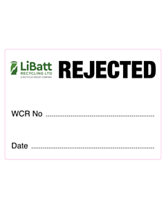 148x210mm LiBatt Rejected Labels 