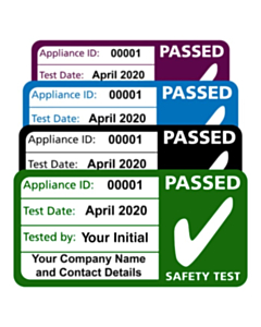 Personalised 4th/5th Edition PAT Test Passed Labels 50x25mm